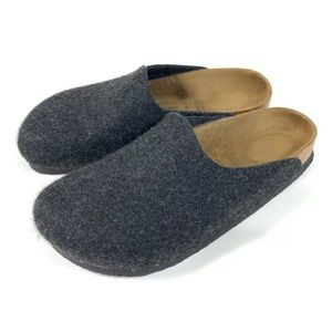 Birkenstock Amsterdam Clogs Gray Felt Size 7 EU 38